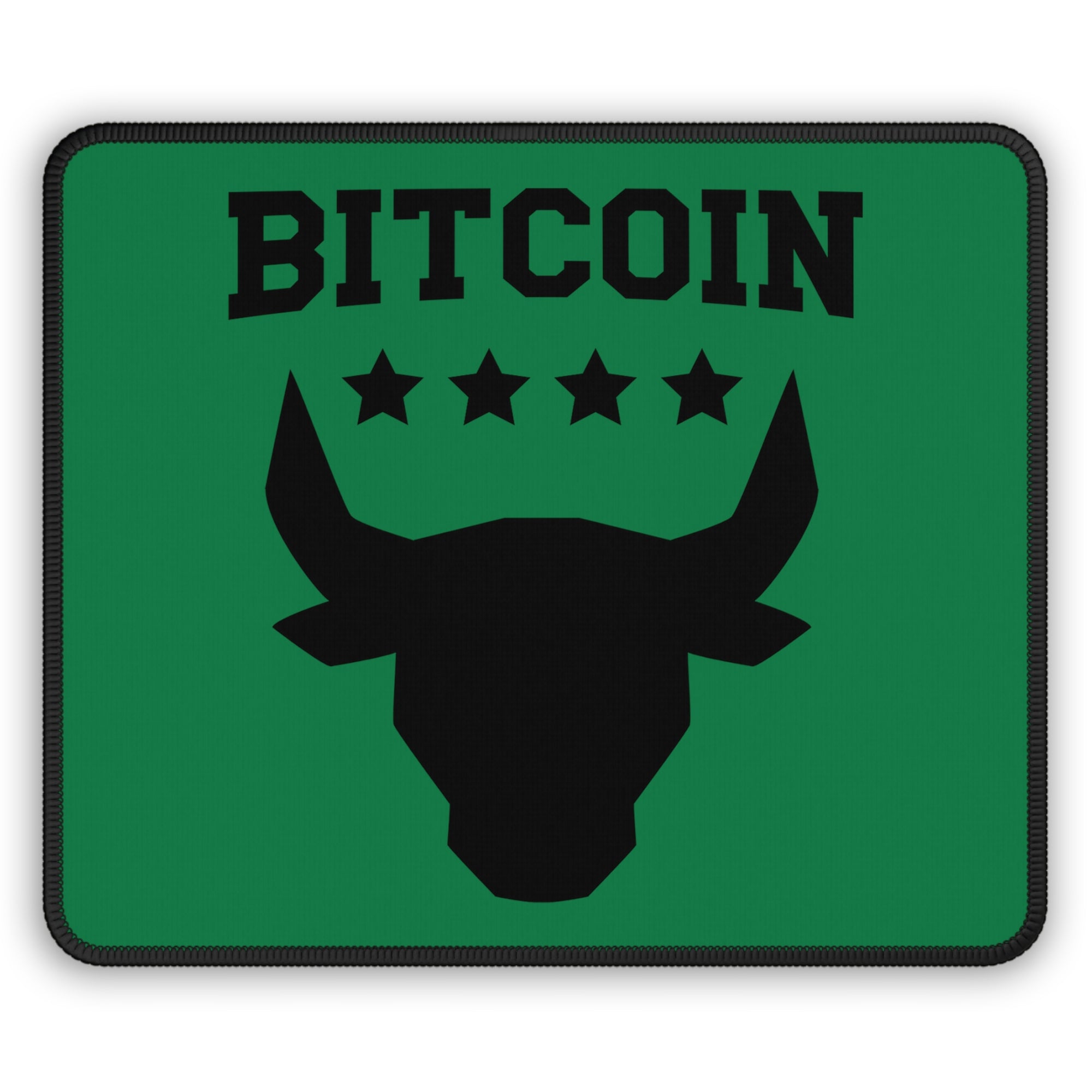 Bitcoin Merchandise - Bitcoin Bull Mouse Pad Close Up View.