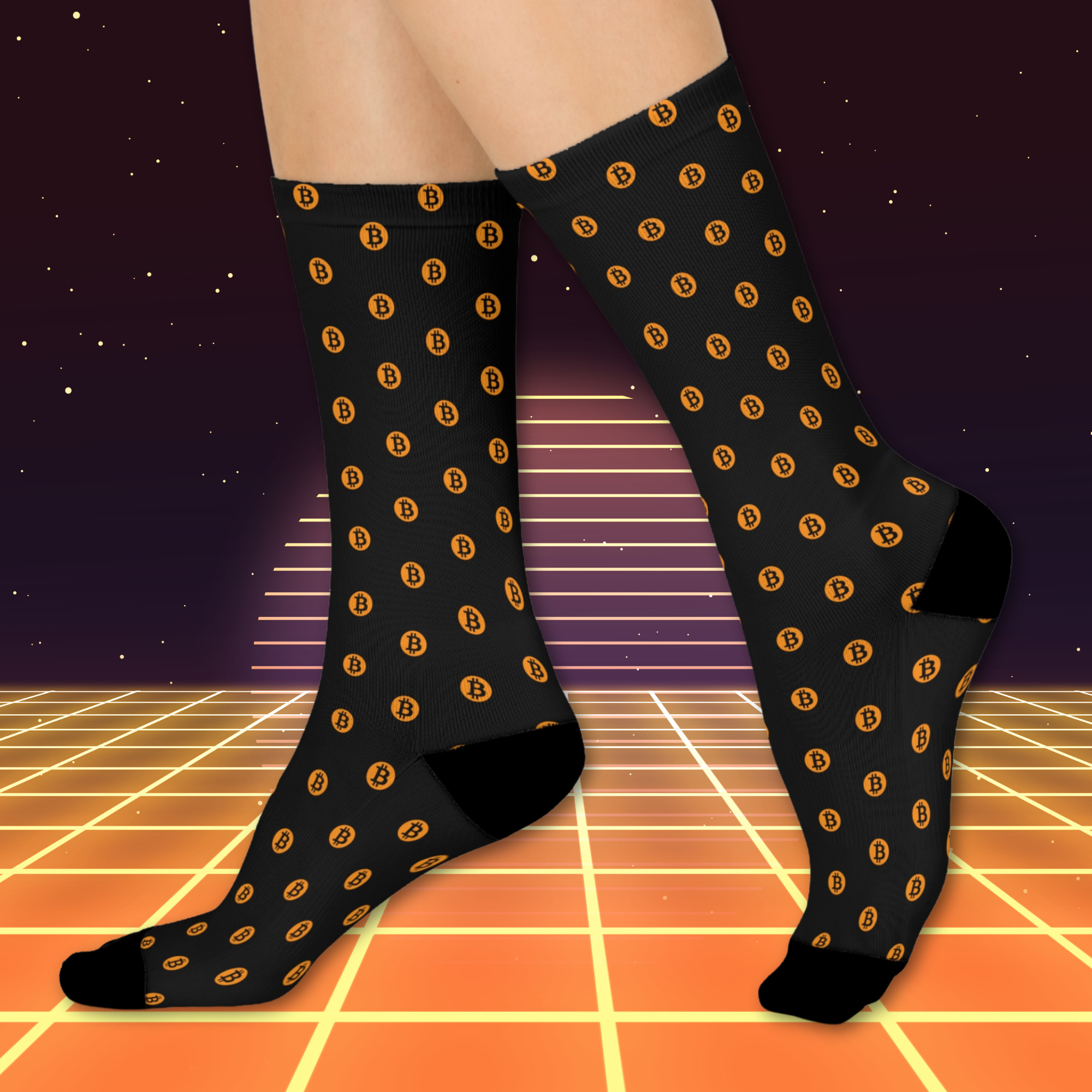 Bitcoin Gift - Bitcoin Socks. Available from NEONCRYPTO STORE.