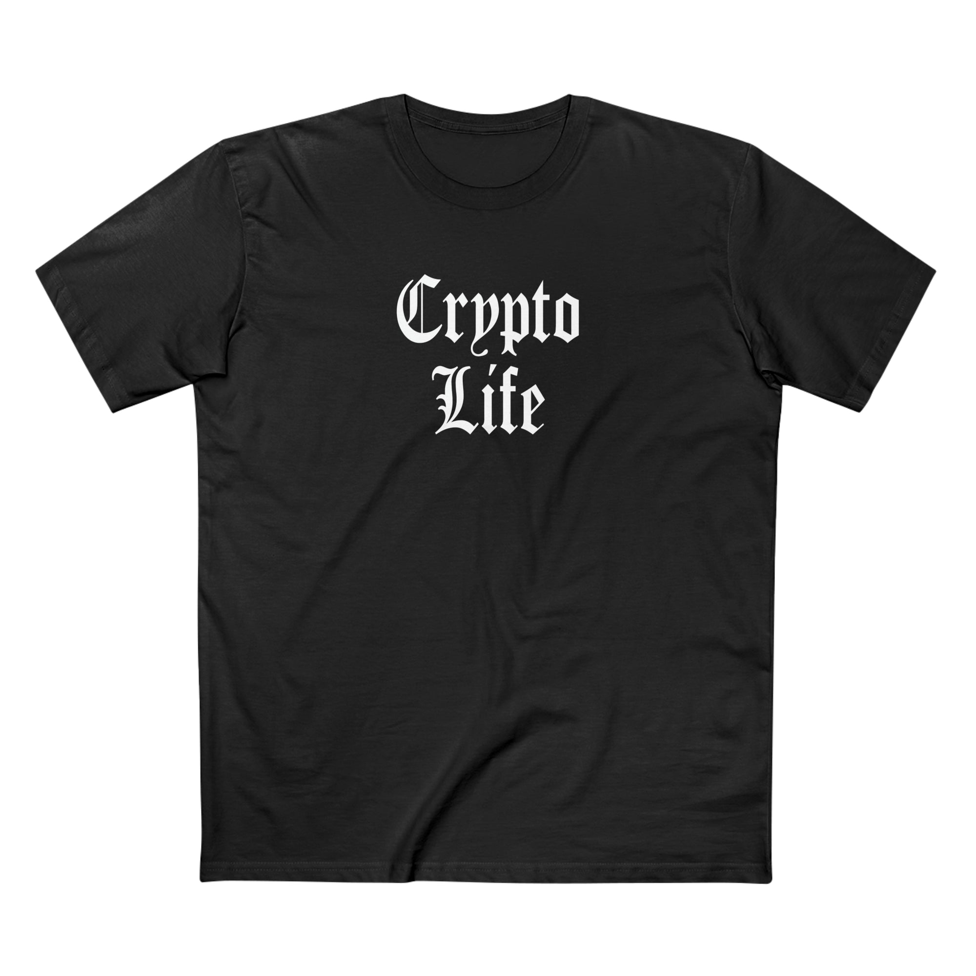 Crypto Shirts - Crypto Life T-Shirt (front view).