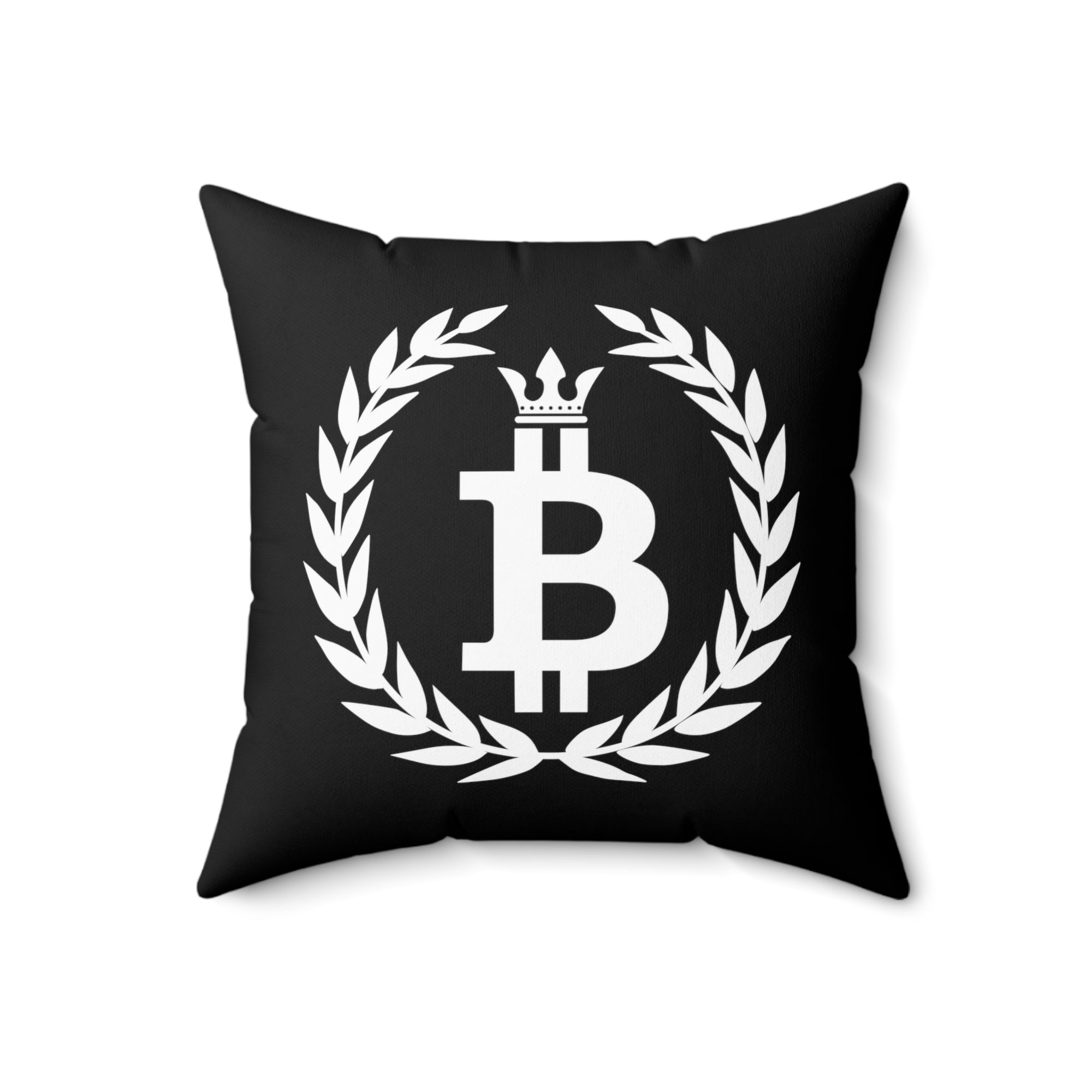 Cryptocurrency Gift Ideas - Bitcoin Dominance Pillow. Close Up View.