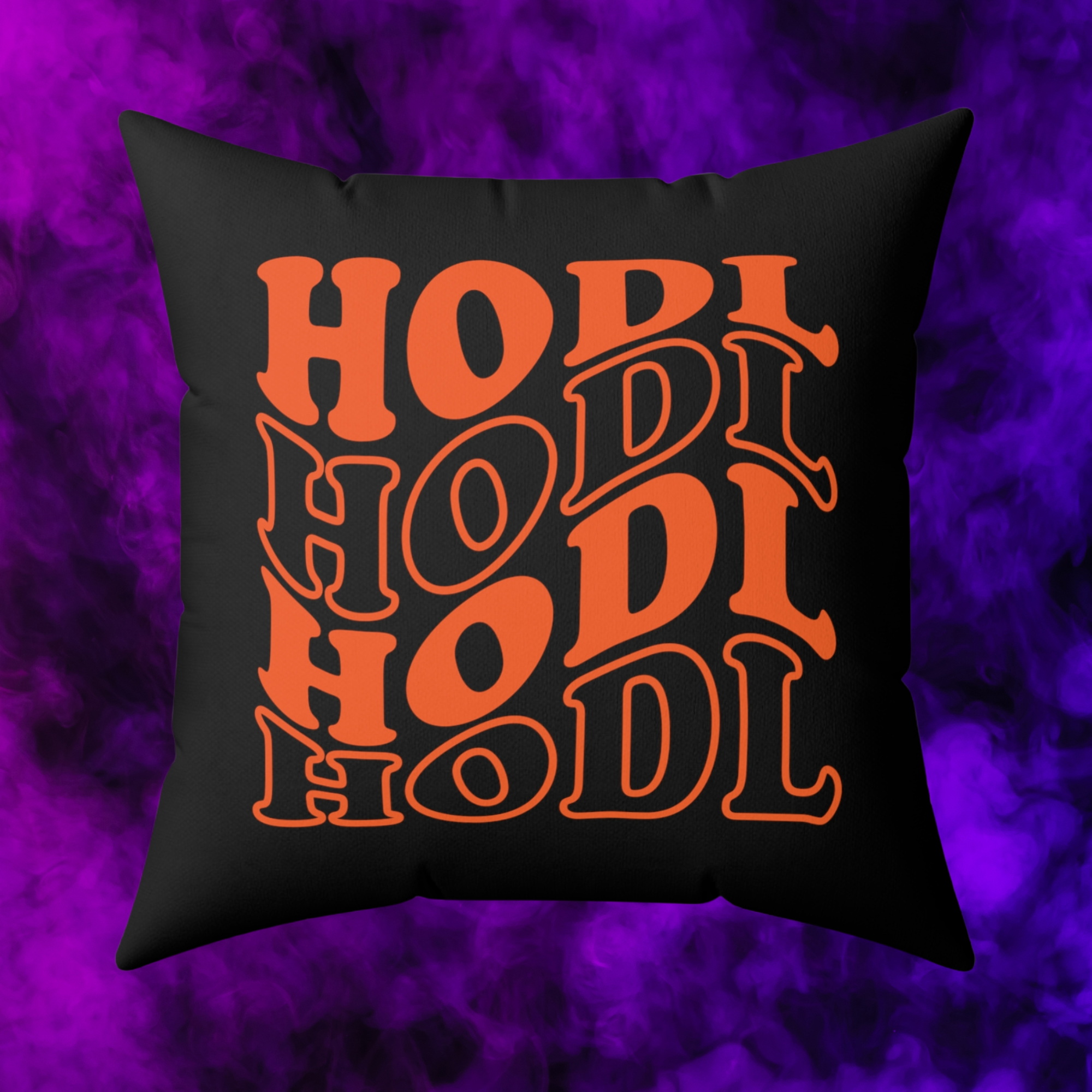 Crypto Home Decor - HODL Pillow available from NEONCRYPTO STORE.
