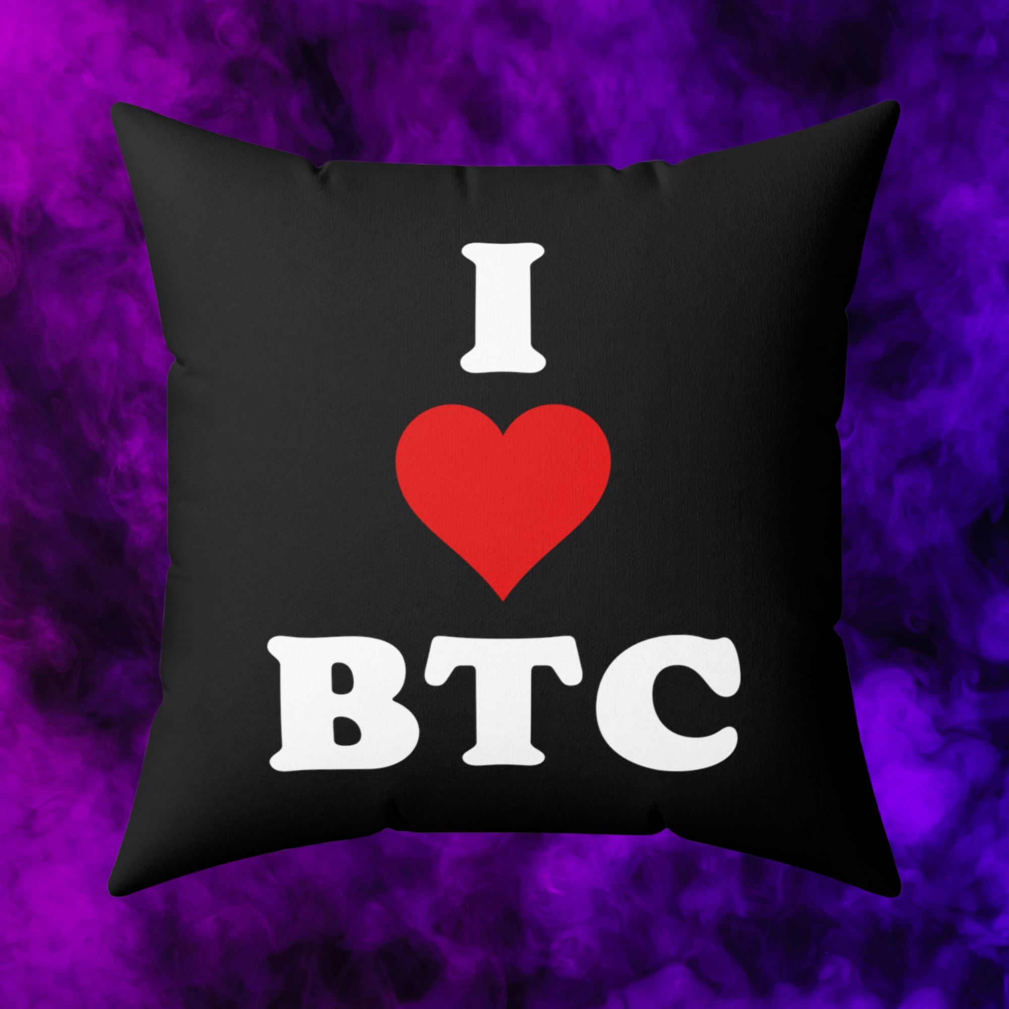 Bitcoin Home Decor - I Love BTC (Retro Style) available from NEONCRYPTO STORE.